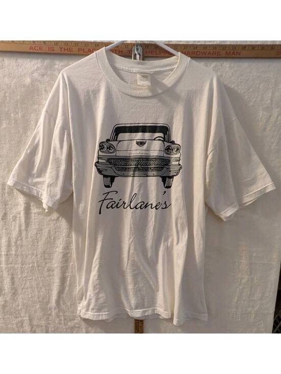 JERZEES Other - Vintage Jerzees Fairlane's Eatery & Spirits T-Shirt XL White Ford Classic Car...